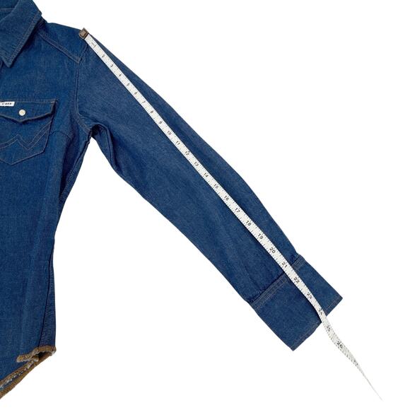 STAUD + WRANGLER The Western Shirt in Dark Rinse M - Picture 10 of 10